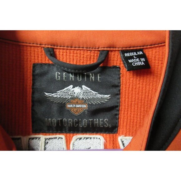 Harley Davidson Colorblock Zip Up Soft Shell Light Weight Jacket -Size Large NEW - Picture 2 of 7